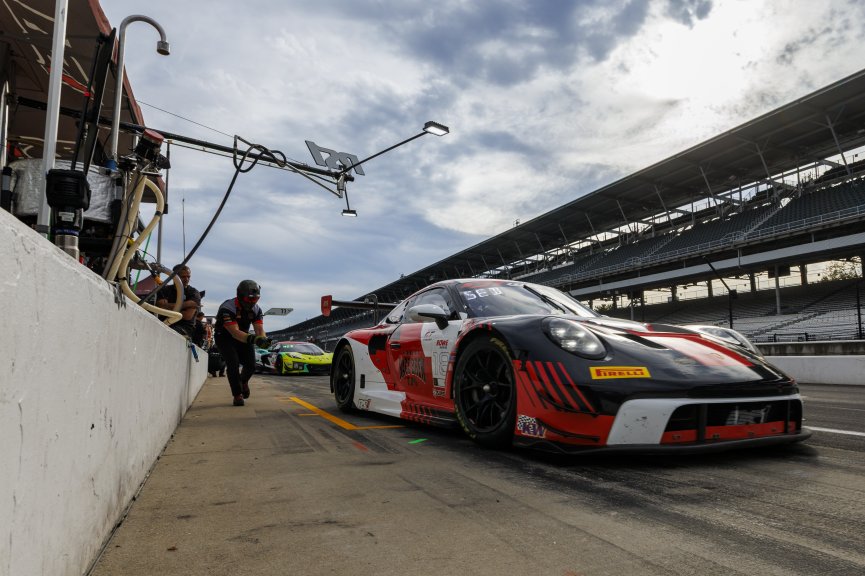 #18 Porsche 911 GT3 R (992) of Alex Sedgwick / Jan Heylen / Alessio Picariello, RS1, Indy 8H, IGTC, Pro, SRO America, Indianapolis Motor Speedway, Indianapolis, IN, Oct 16&ndash;19, 2025
